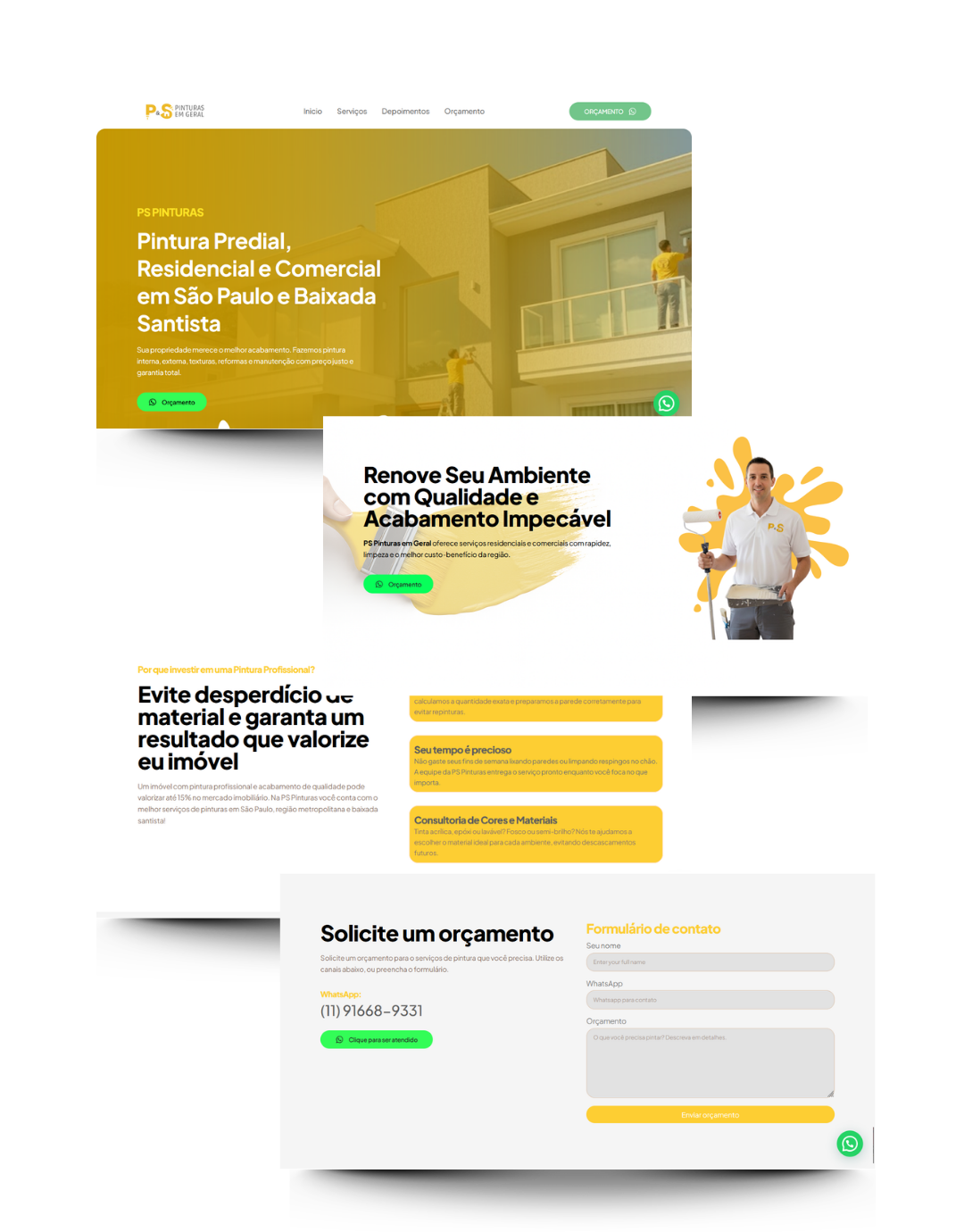 Criação de sites para empresa de pinturas